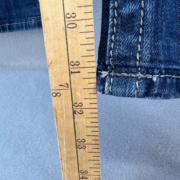 Miss Me Jeans Women's Size 29(8) Bootcut Lace Flap Pockets Double Button Biker - Picture 6 of 16